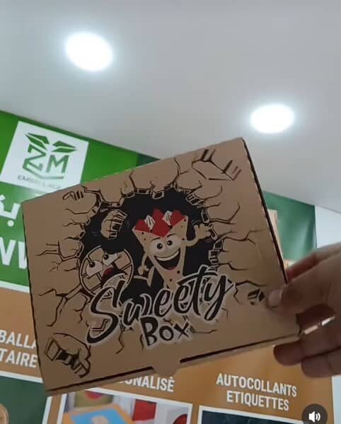 boîte crêpe carré imprimé 100 pièces